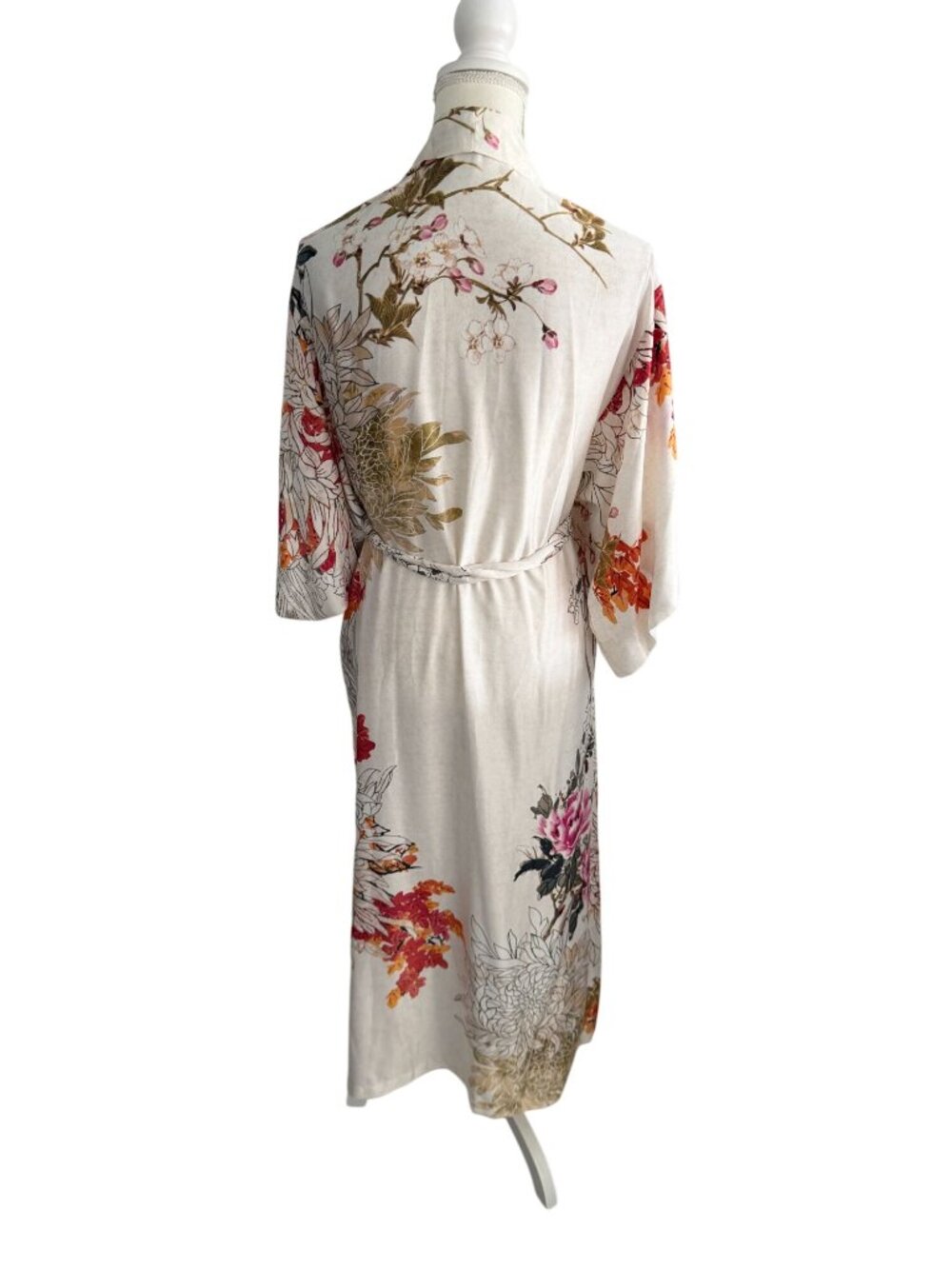 NATORI Floral Slip Belted Robe Size Small - Picture 6 of 8